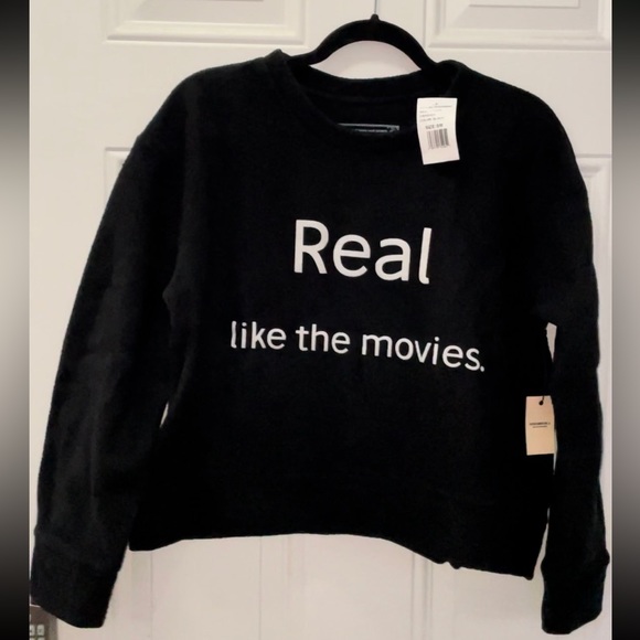 NWT Daydream Nation Real Like The Movies Black & White Sweatshirt - Picture 9 of 13